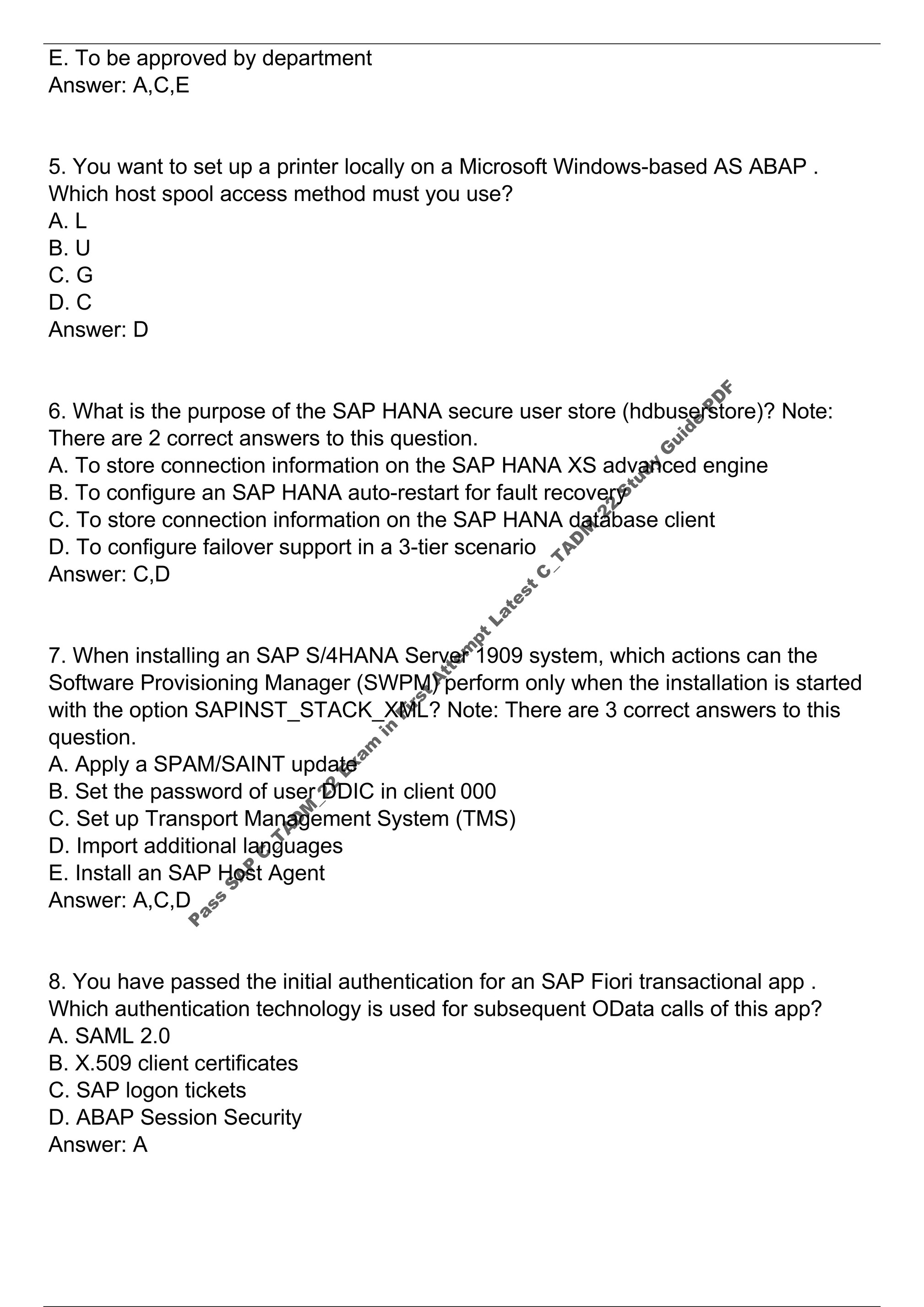 Exam C_TADM_22 Papers