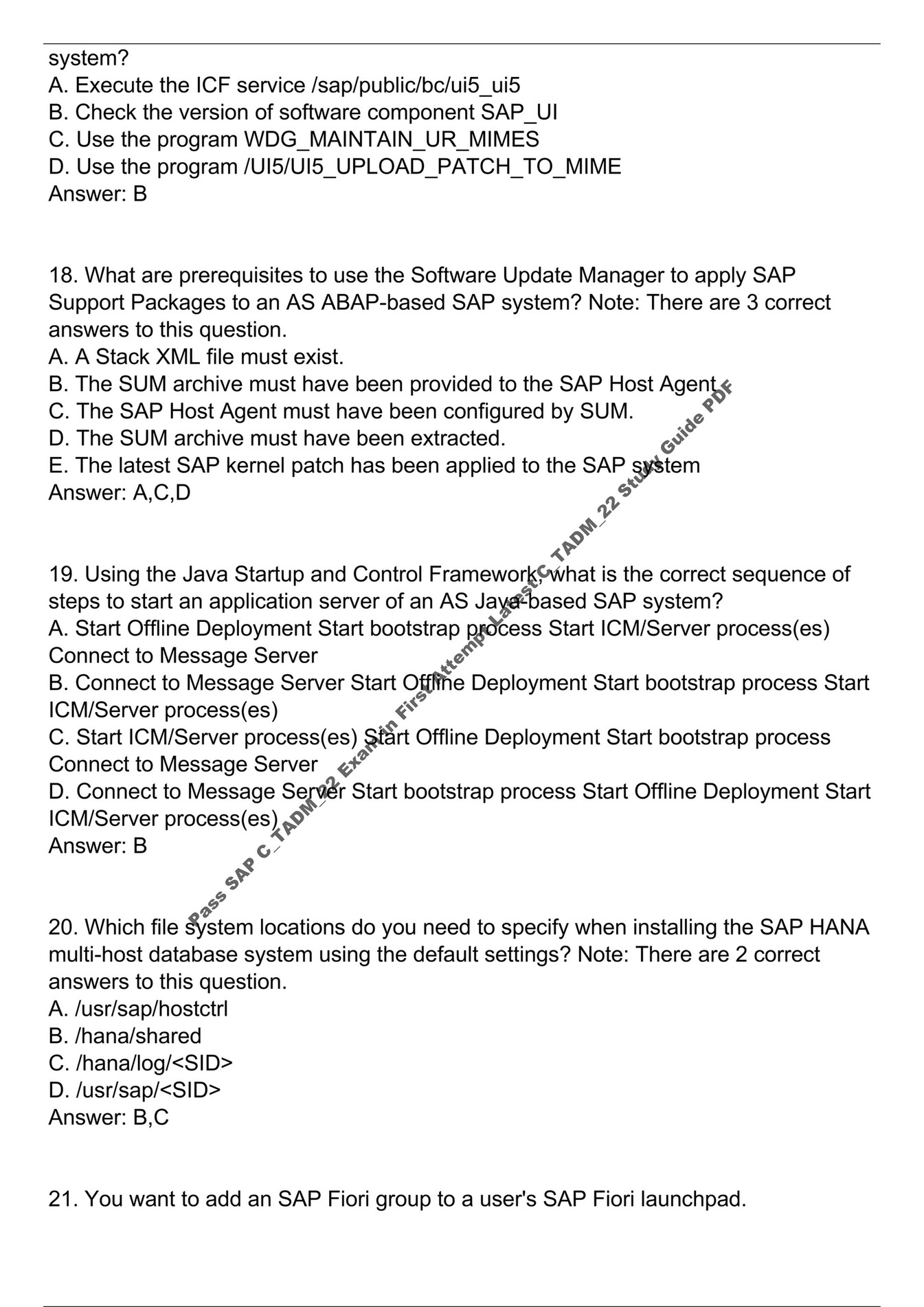 Latest C-TADM-22 Exam Question