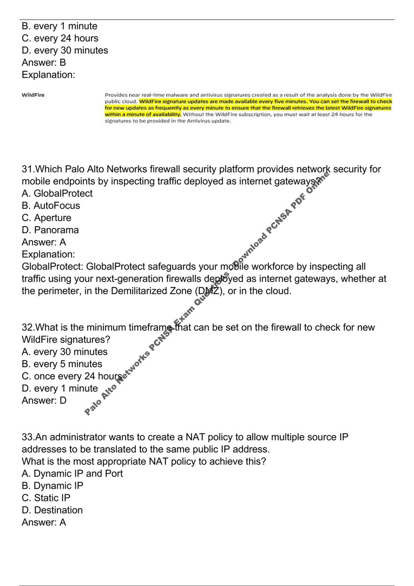 Exam PCNSA Details