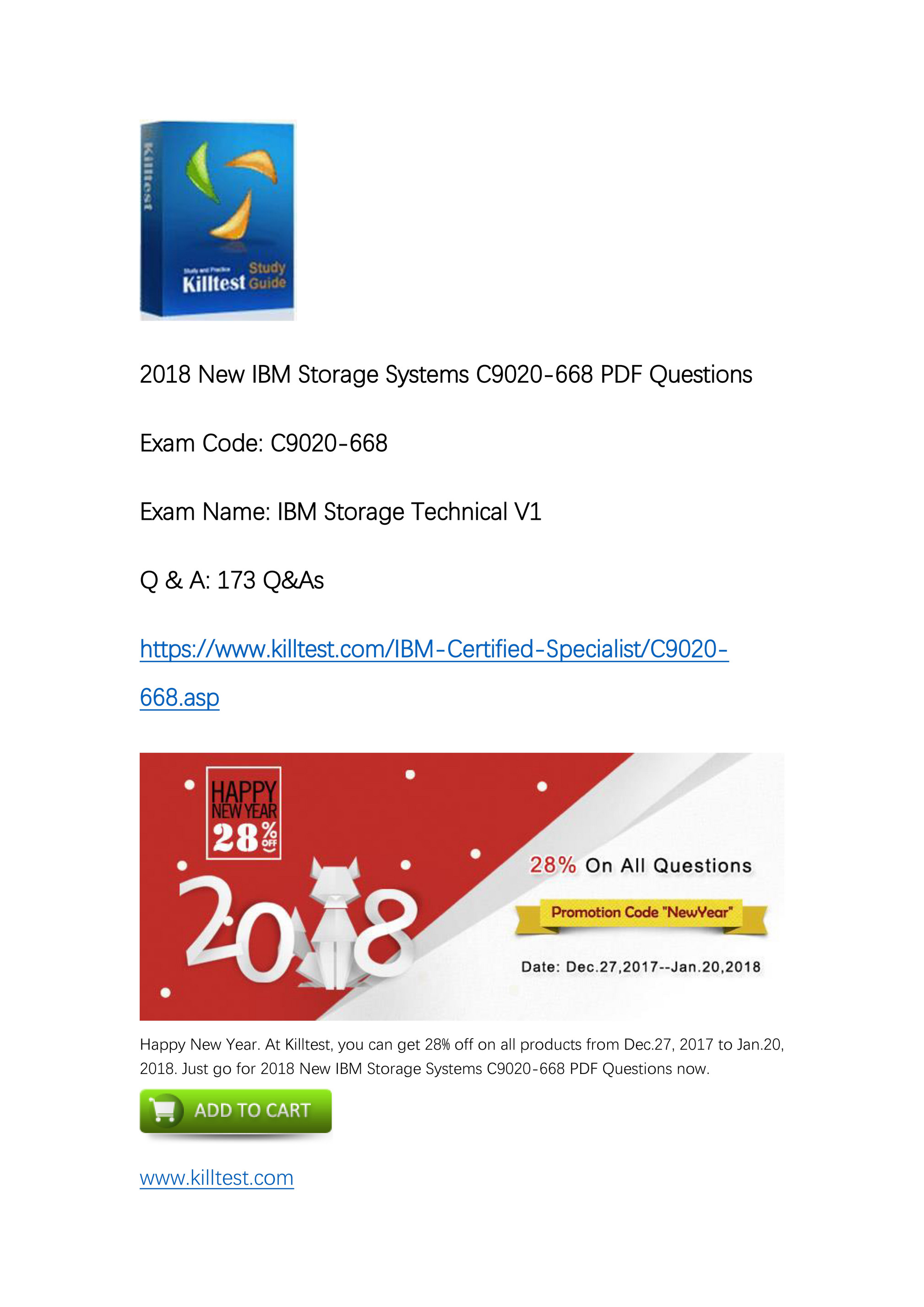 Killtest Ibm Systems Storage Systems C90 668 Practice Exam Page 1 Created With Publitas Com