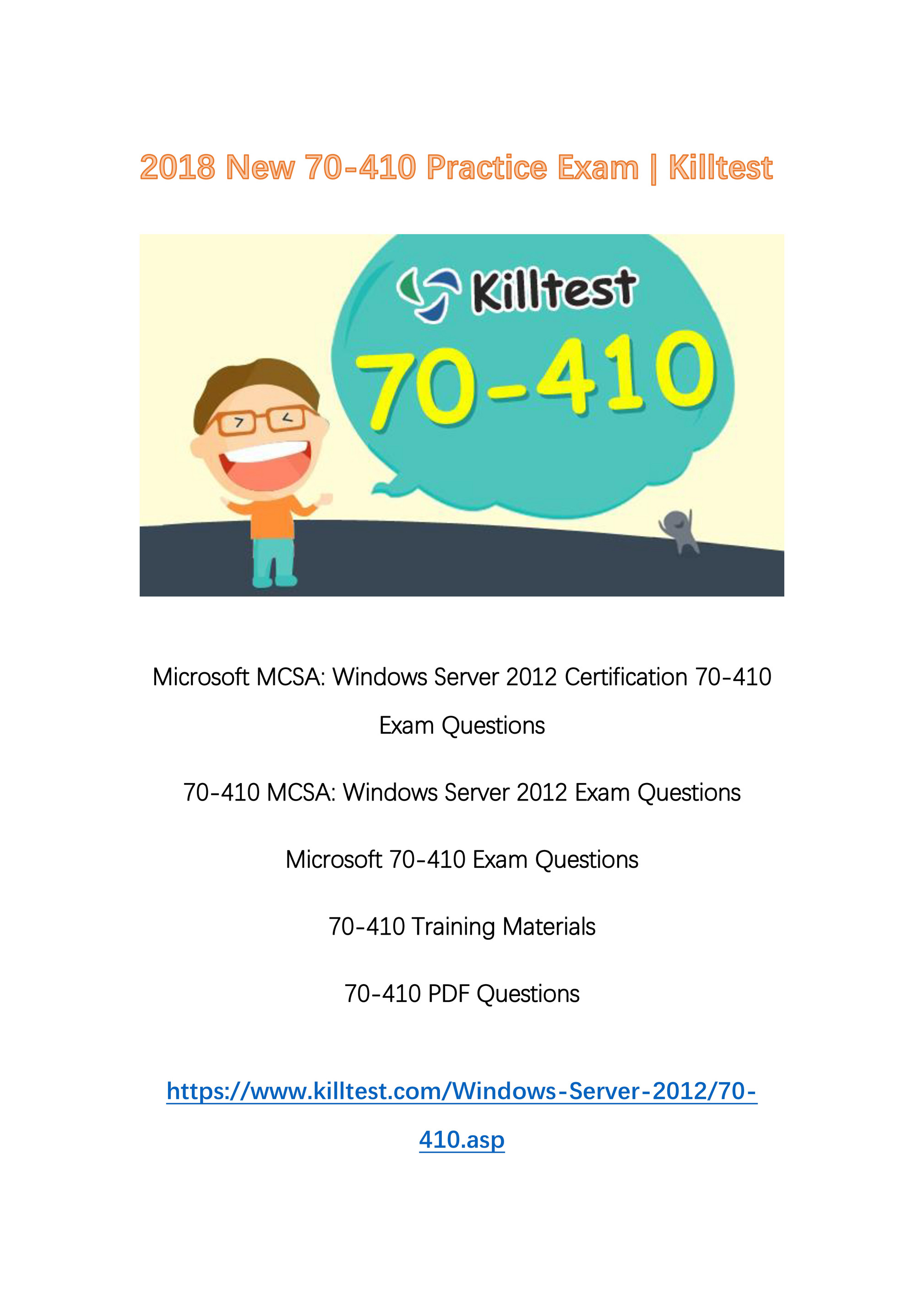 Killtest 18 New 70 410 Exam Questions Killtest Page 6 Created With Publitas Com