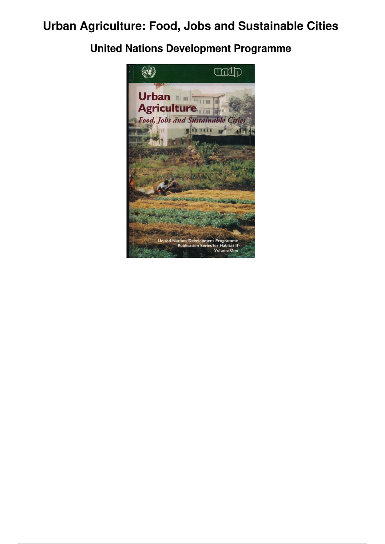 Forsythe - Urban Agriculture Food Jobs And Sustainable Cities_PDF ...