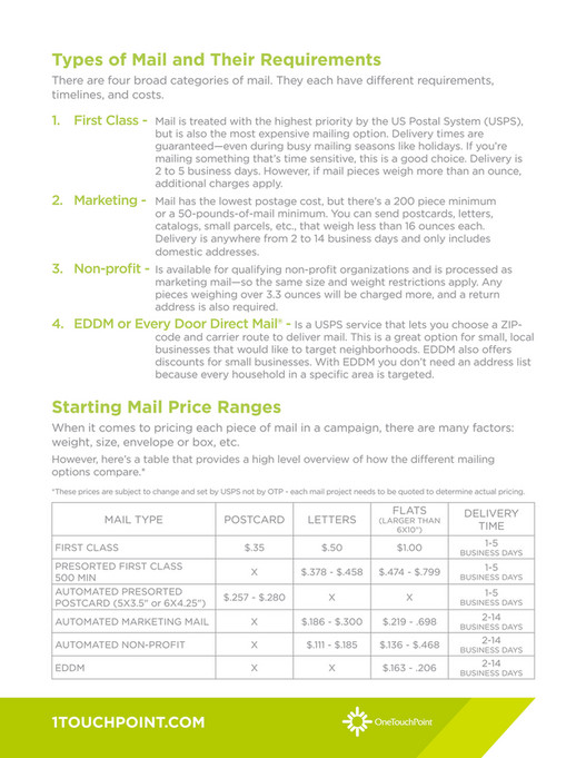 OneTouchPoint - Mailing 101 Your Guide to Savings - Page 1 - Created ...