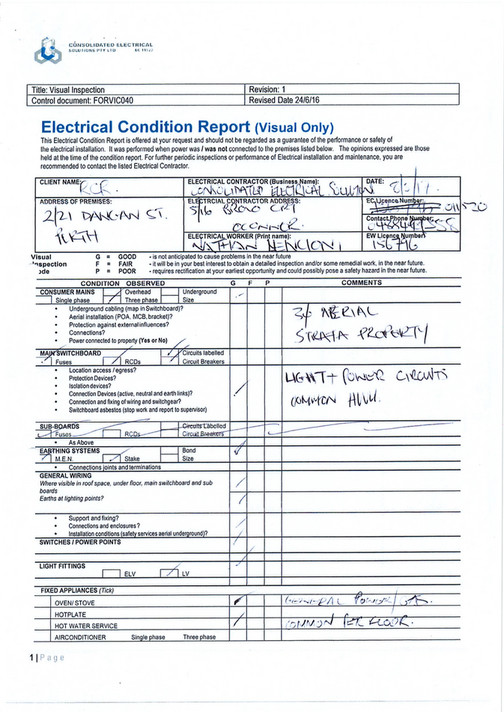 TeamIaconi - 2/21 Dangan Street - Electrical Condition Report - Page 1 ...