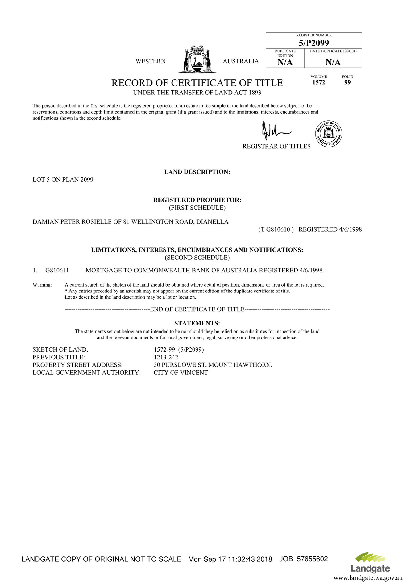 TeamIaconi - 30 Purslowe - Certificate of Title - Page 1 - Created with ...