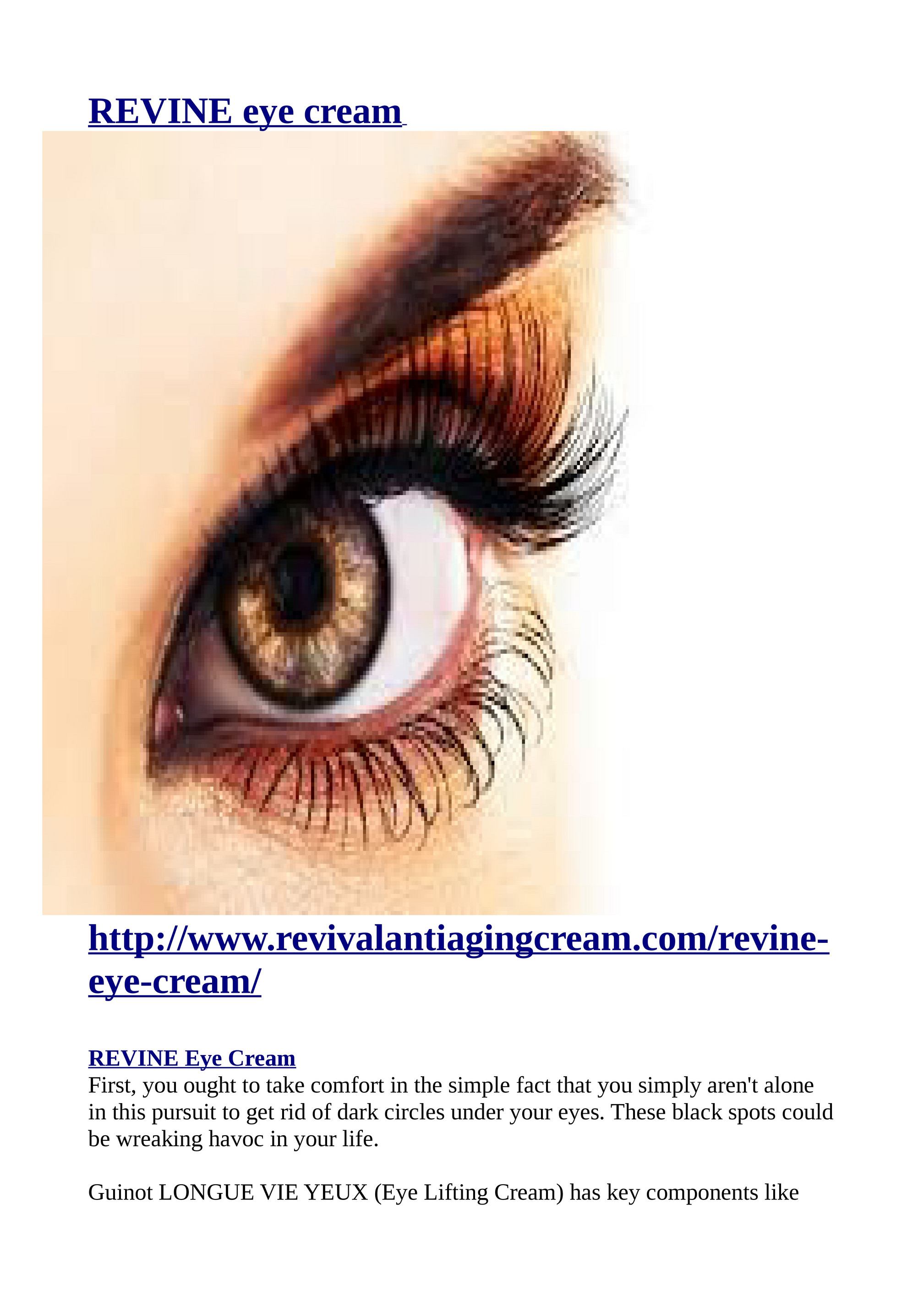 simple eye cream for dark circles