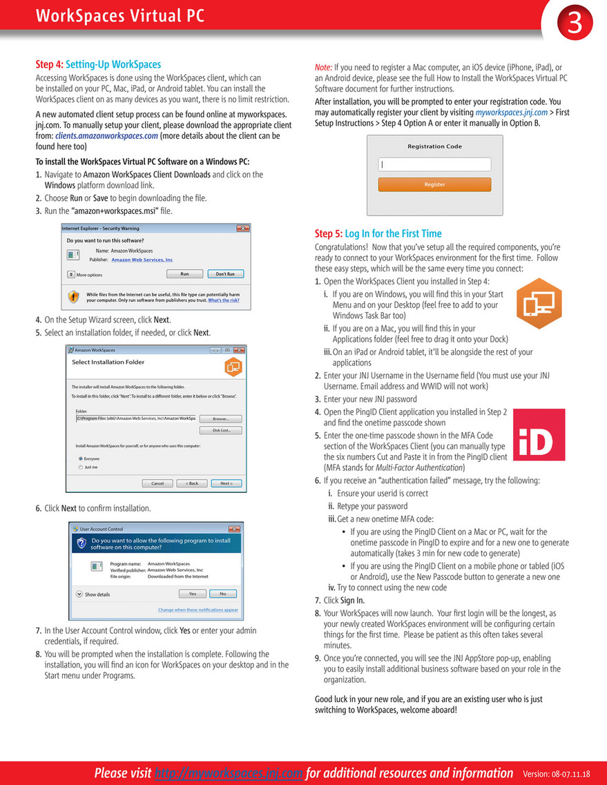 JNJ Appstore - Workspace Virtual PC Quick Start Guide - New Hires - Page 1  - Created with Publitas.com