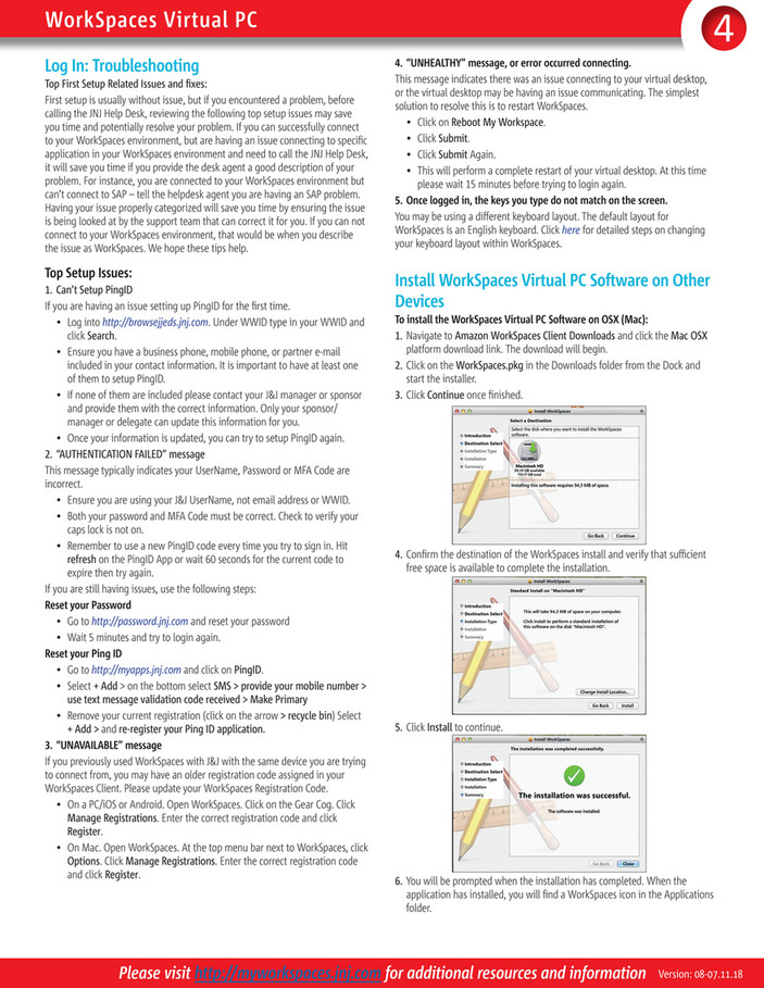 JNJ Appstore - Workspace Virtual PC Quick Start Guide - New Hires - Page 1  - Created with Publitas.com