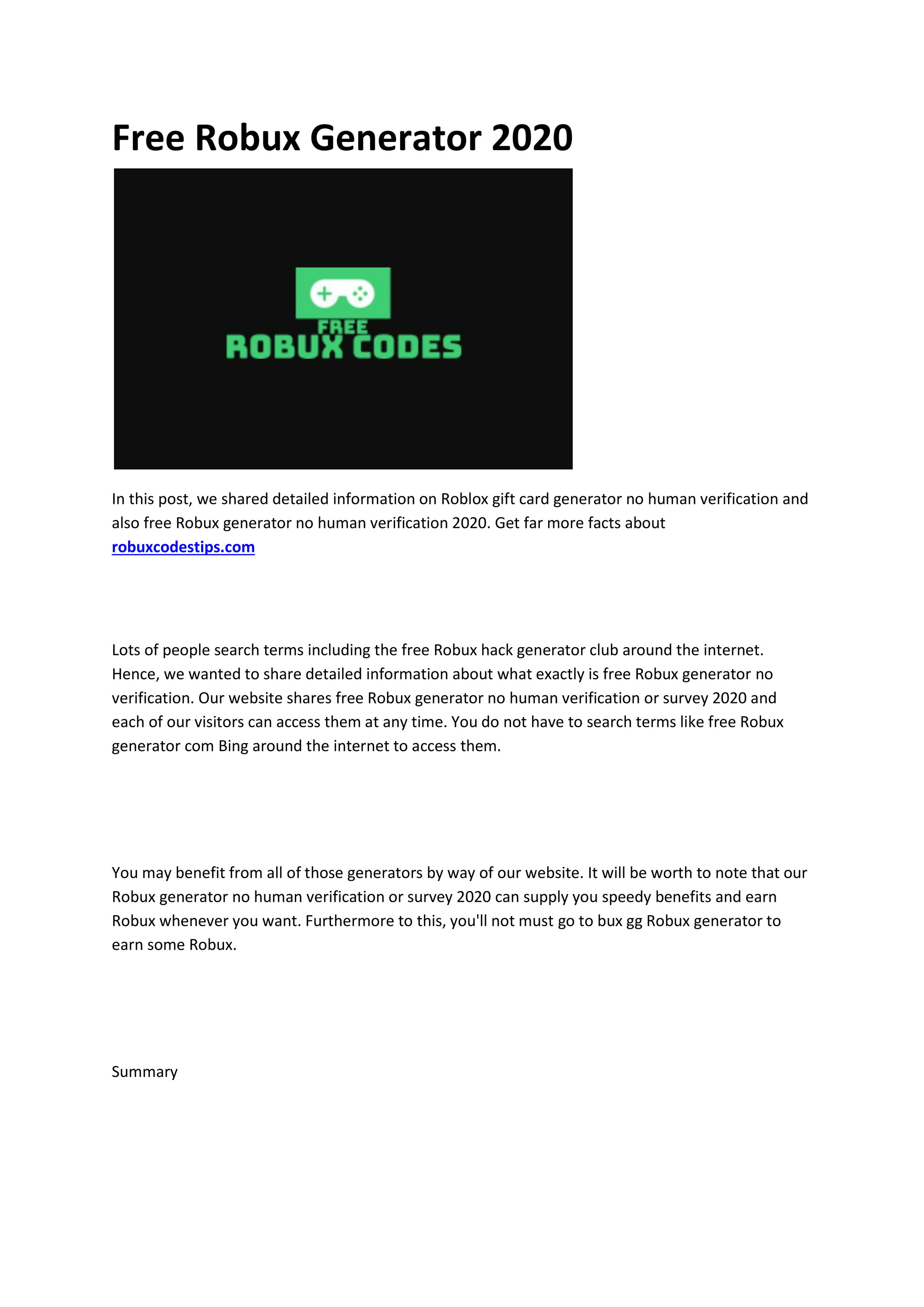How To Get Free Robux 2021 Codes No Human Verification