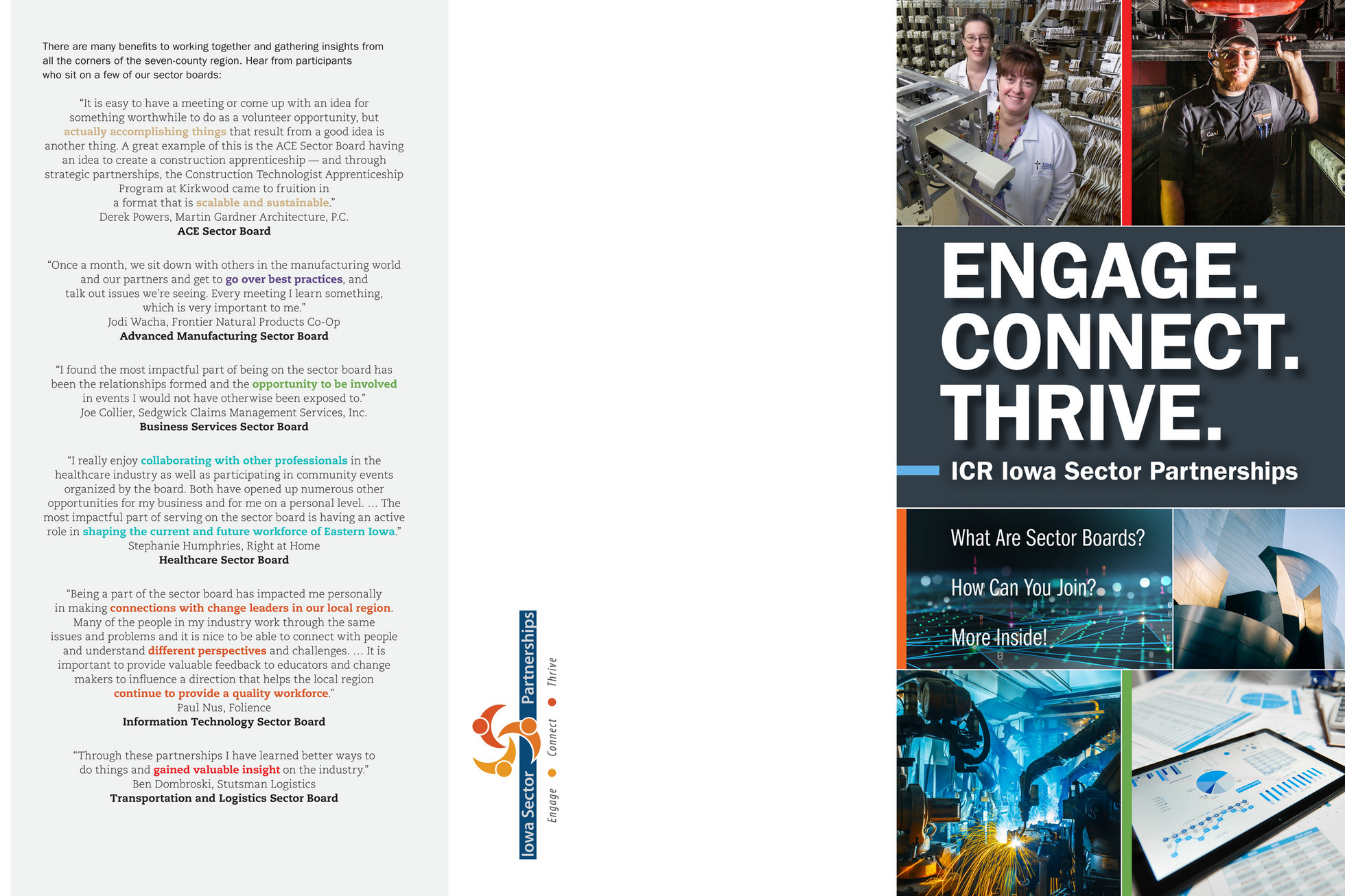 Kirkwood Community College ICR Iowa Sector Board Brochure Page 1