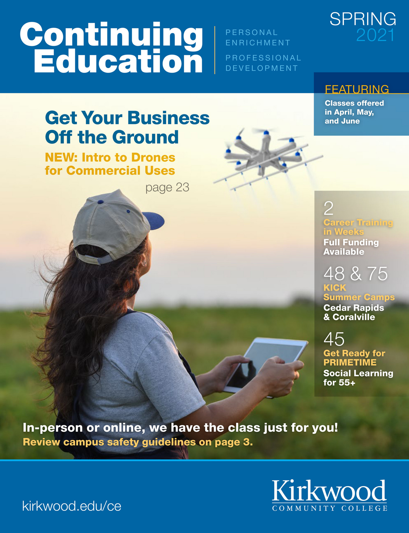 Kirkwood Continuing Education Spring Catalog 2021 Page 1