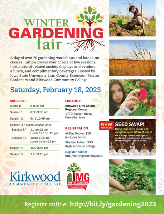 Kirkwood Community College Winter Gardening Fair 2023 Page 1