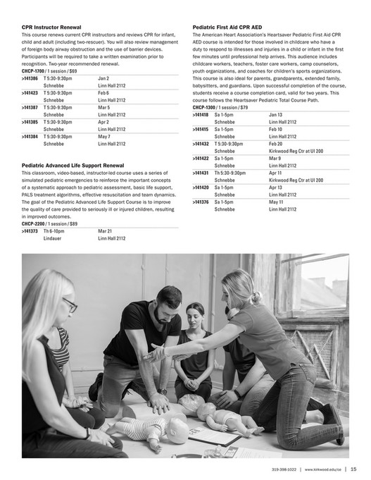 Kirkwood Community College Allied Health Spring 2024 Brochure Page 16 17 2340