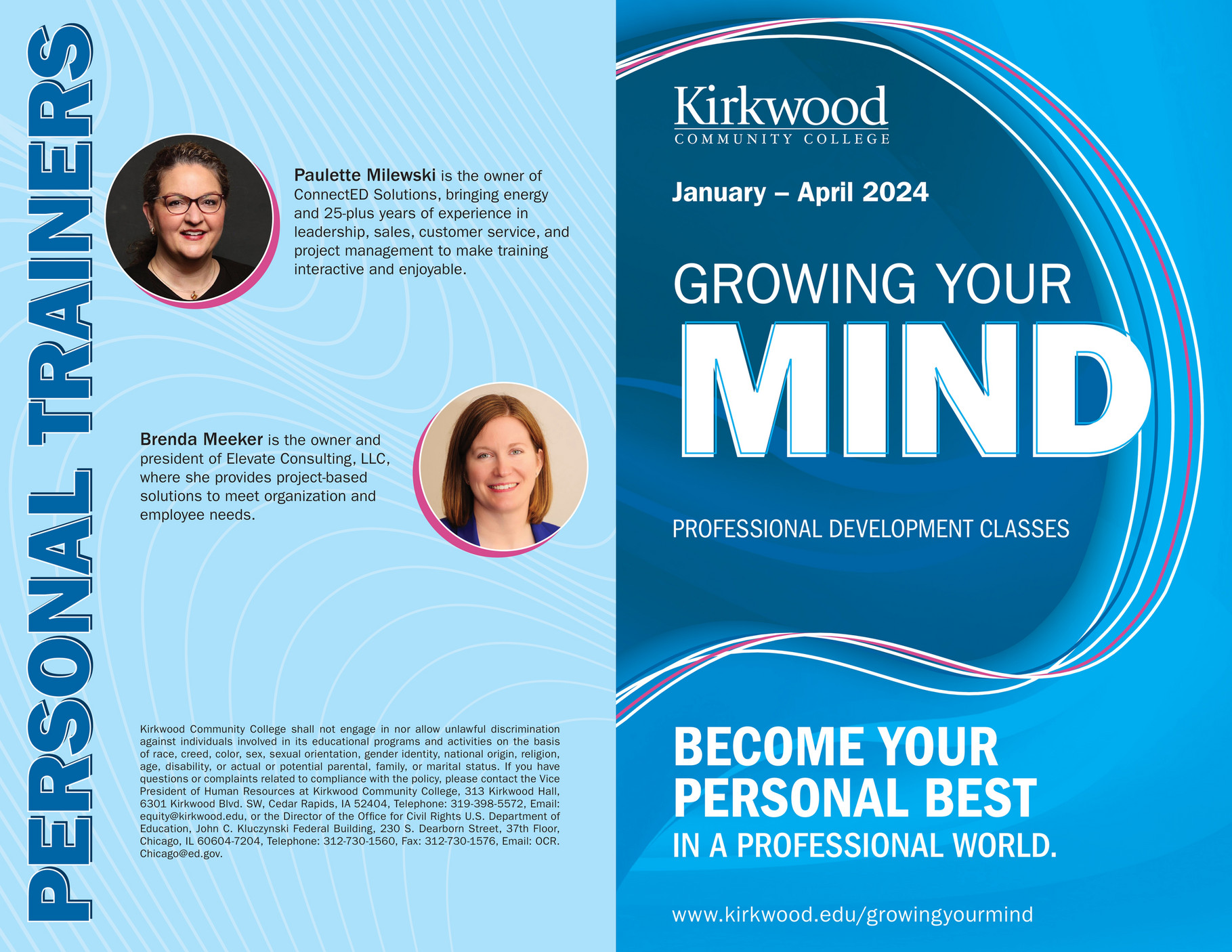 Kirkwood Community College Growing Your Mind Brochure Spring 2024 Page 2 0439