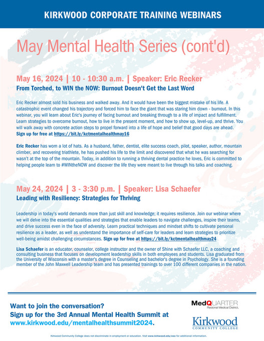 Kirkwood Community College - Mental Health Summit Webinars 2024 - Page 2