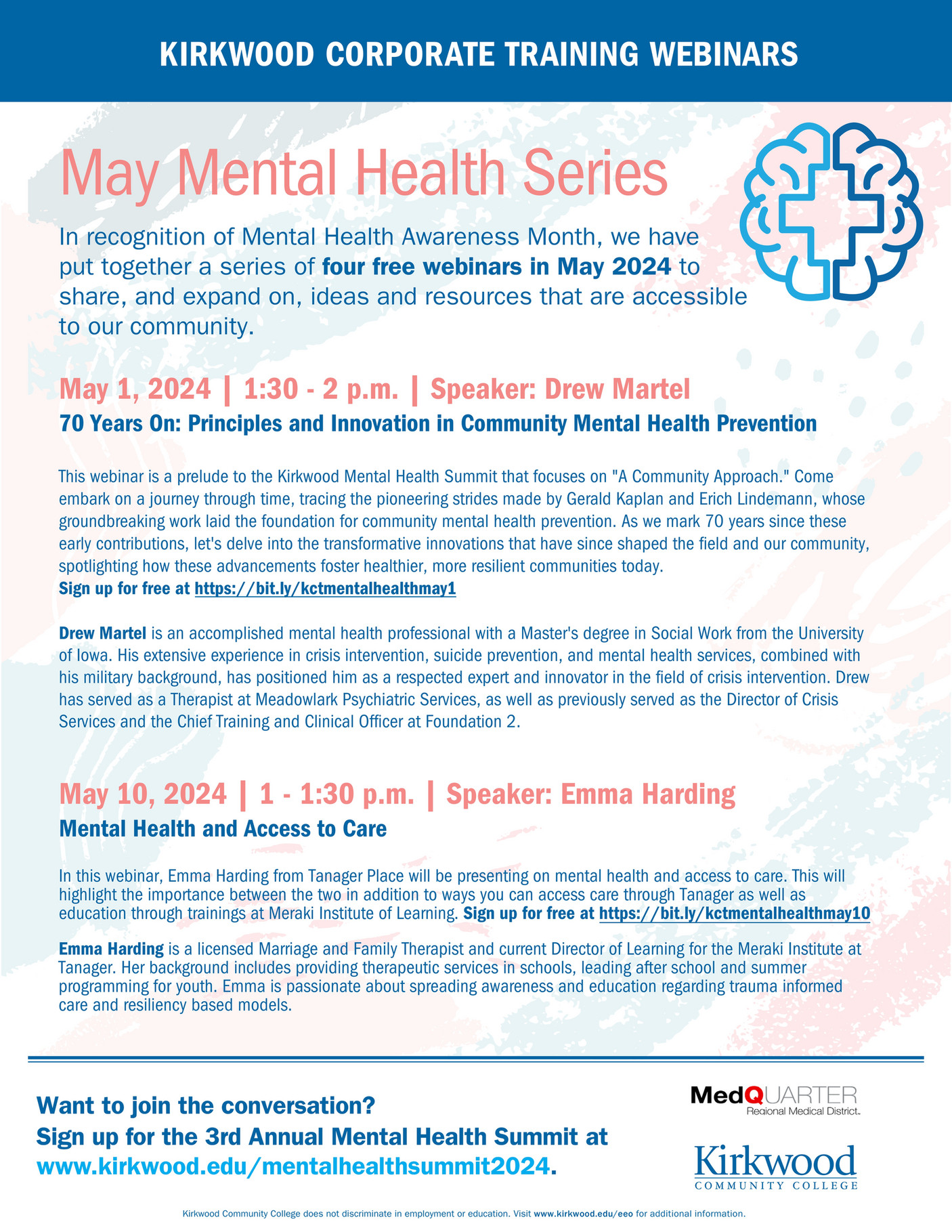 Kirkwood Community College - Mental Health Summit Webinars 2024 - Page 1