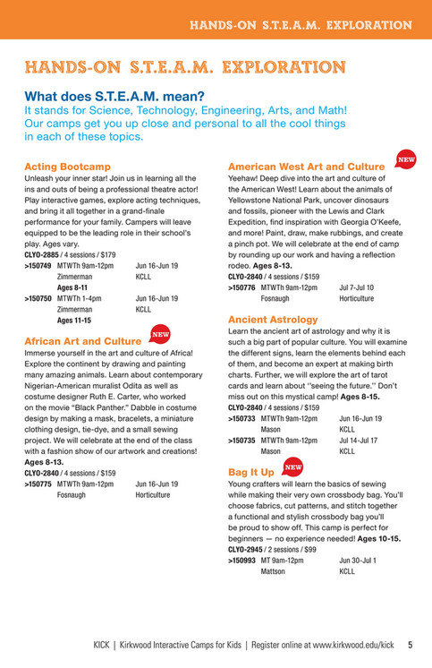 Kirkwood Interactive Camps for Kids - Youth Summer Camps 2025 - Page 2-3
