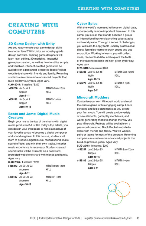 Kirkwood Community College - KICK Summer 2026 Brochure - Page 10-11