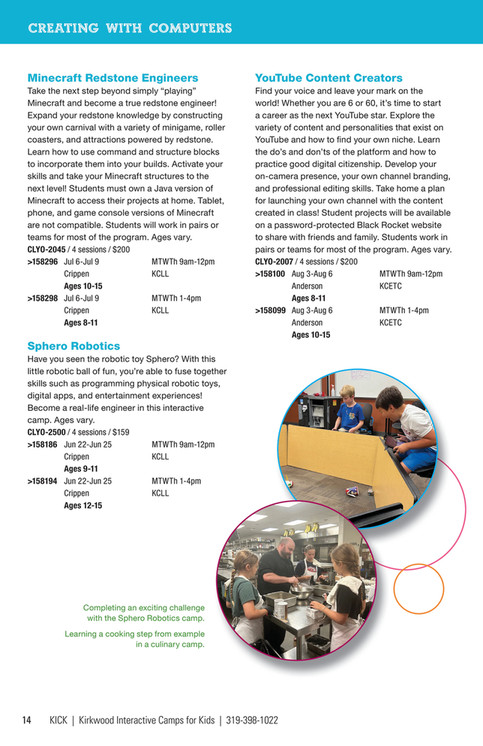 Kirkwood Community College - KICK Summer 2026 Brochure - Page 14-15