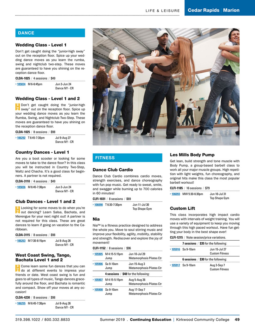 Kirkwood Community College Kirkwood Continuing Education Summer 19 Page 48 49