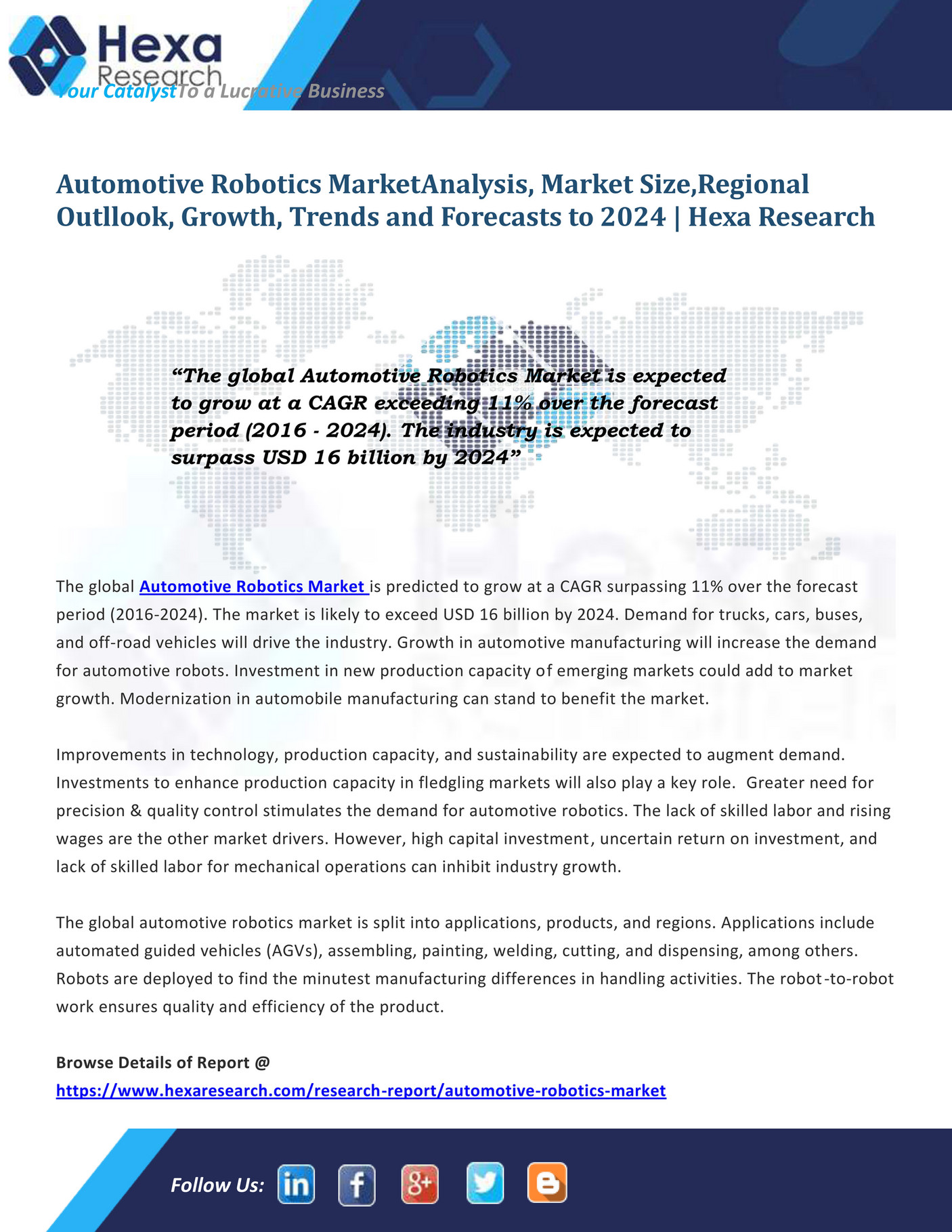 Grand View Research - Global Automotive Robotics Market - Page 1 ...