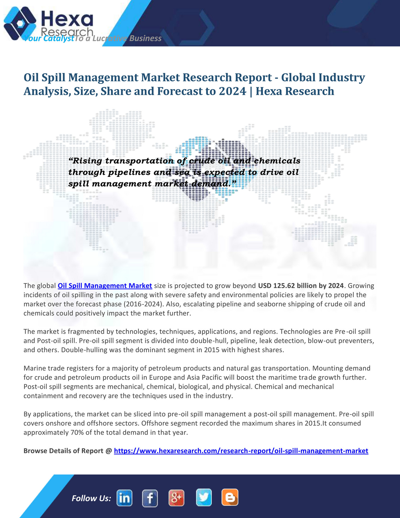 Grand View Research - Global Oil Spill Management Market is Expected to ...