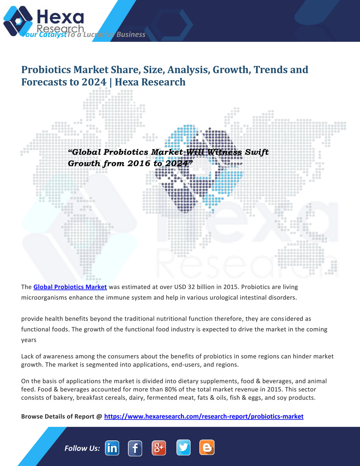 Grand View Research Global Probiotics Industry Will Witness Swift