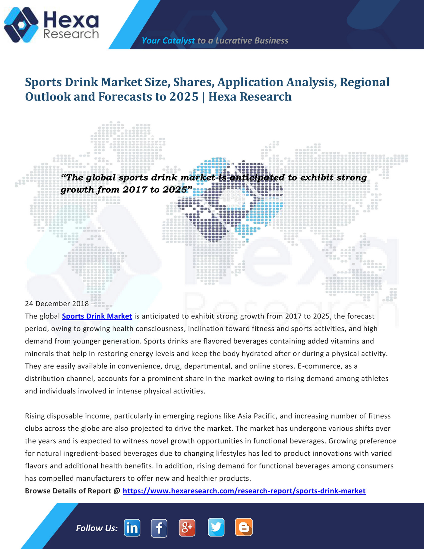 Grand View Research Global Sports Drink Market Research, Analysis