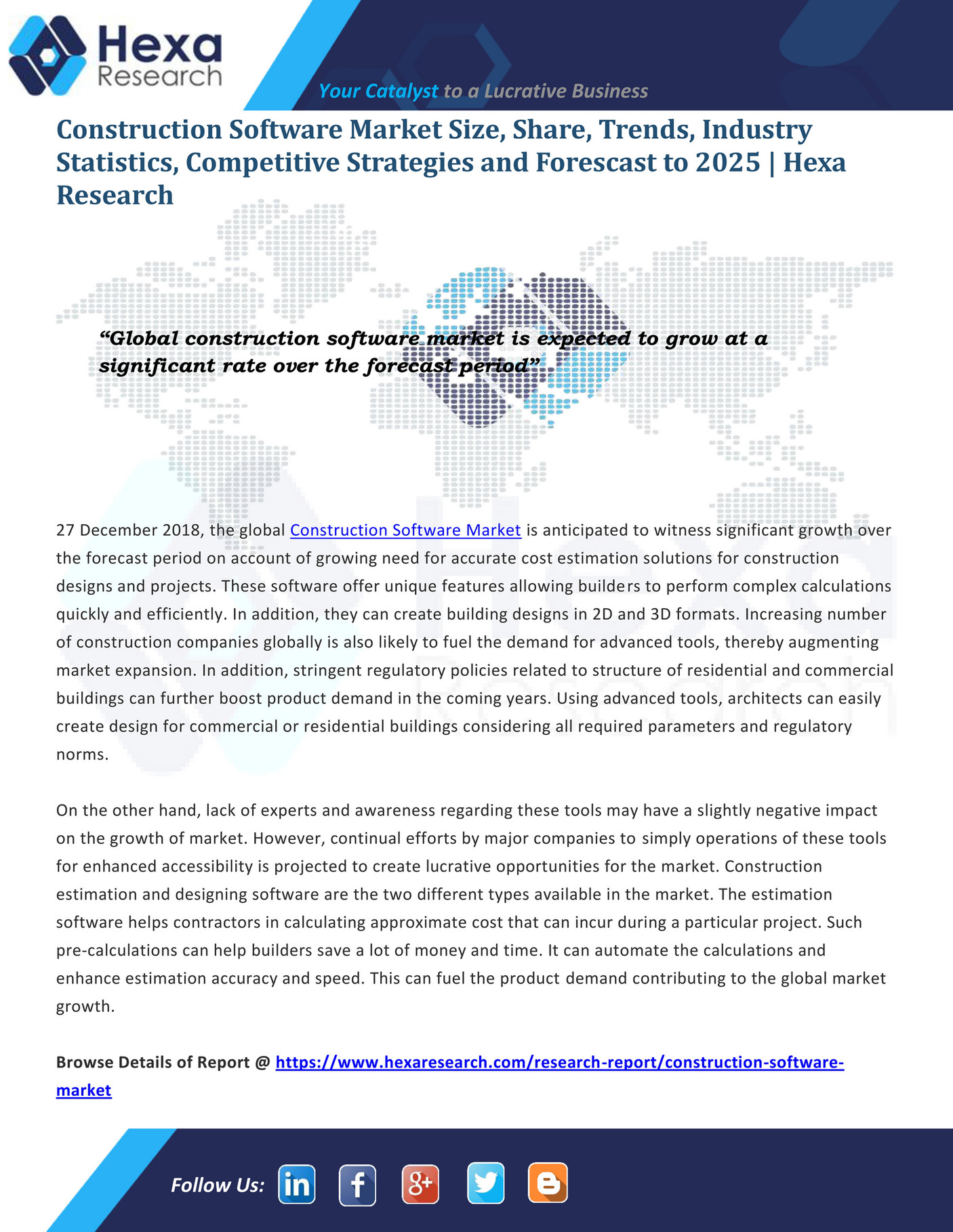 Grand View Research Research Insight on Construction Software Market