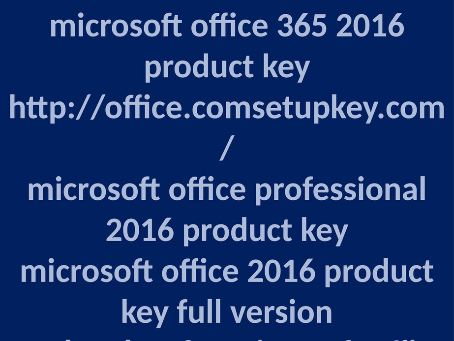 office 365 2016 product key