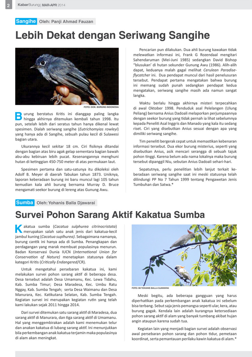 Publication Newsletter Kabar Burung Page 2 3 Created With