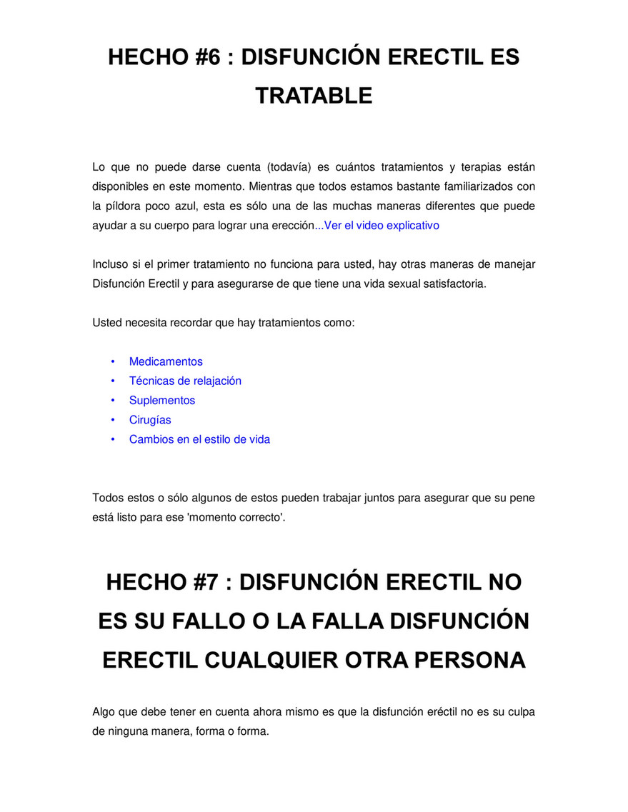 disfunción eréctil tratable sin medicamento