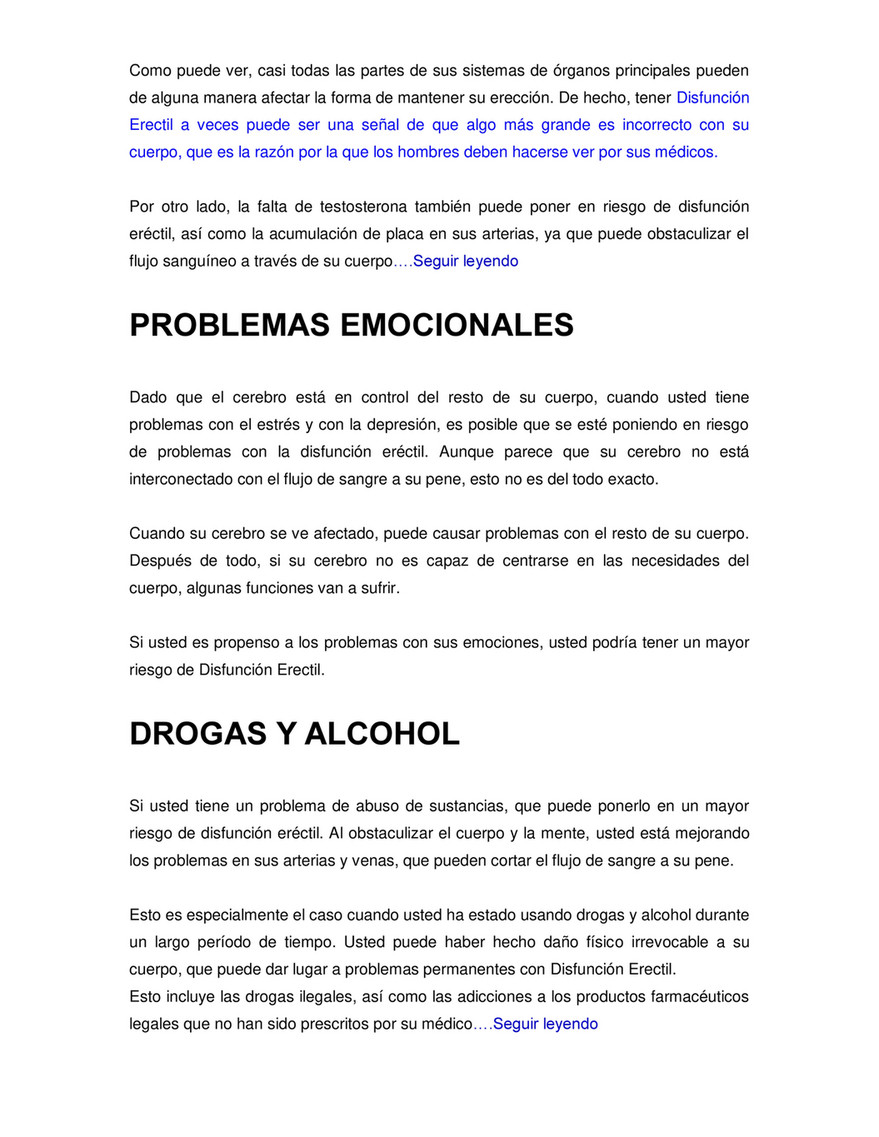 interrupción de la disfunción eréctil