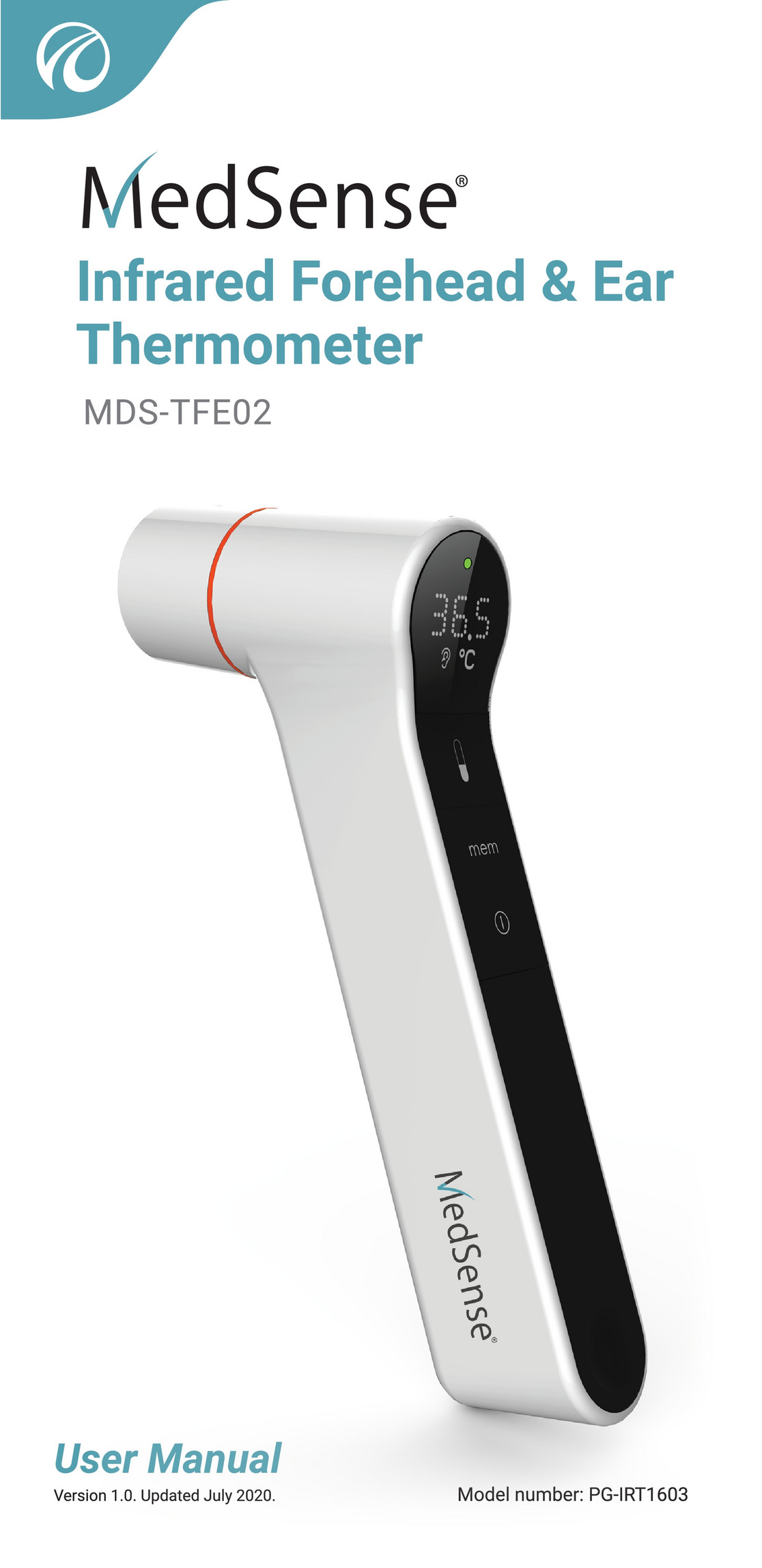 Andatech MedSense Infrared Forehead and Ear Thermometer TFE02 User