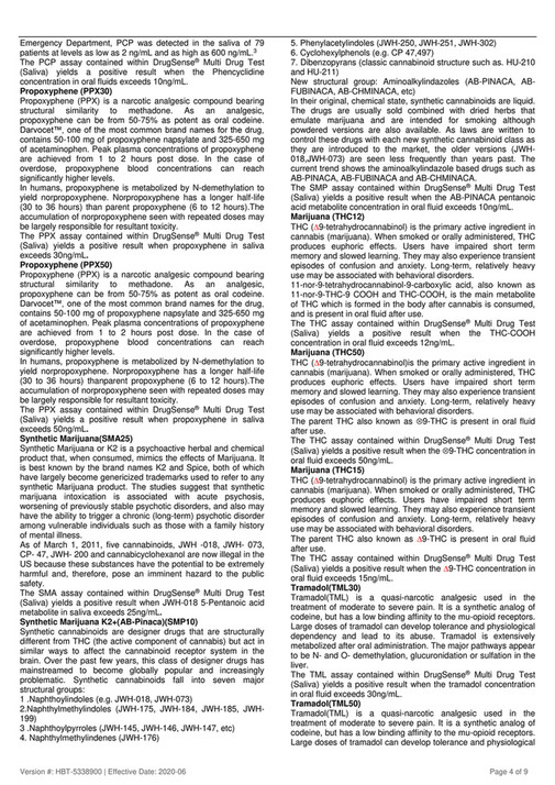 Test Pack Insert Andatech - DrugSense DSO8 Plus Saliva Screen Test - Package Insert ...