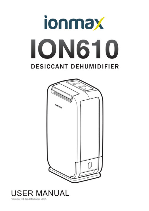 Andatech Ionmax Ion610 Desiccant Dehumidifier User Manual Page 1