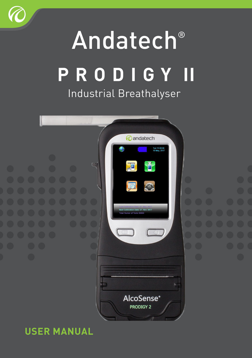 My Publications Andatech Prodigy 2 Breathalyser User Manual