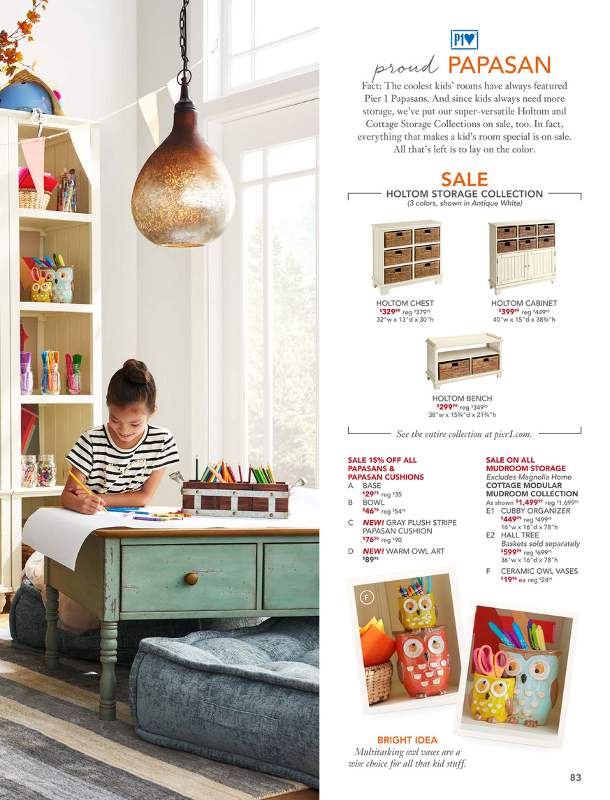 Pier 1 Imports September 2017 Mailer Pier 1 Holtom Antique