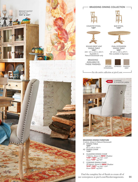 Bradding Collection Drop Leaf Natural Stonewash Dining Table Pier 1 Imports September 2018 Mailer Bridgette Natural Stonewash Decorating The New Dining Room Table
