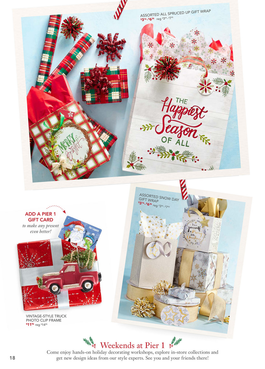 Pier 1 Imports December 2017 Mailer Have Yourself A Merry Christmas Gift Bag