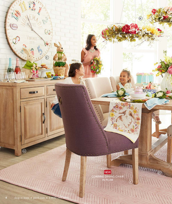 Pier 1 Imports March 2018 Mailer Corinne Linen Dining Chair With D C A2 New Corinne Dining Chair In Plum 4 Pier1