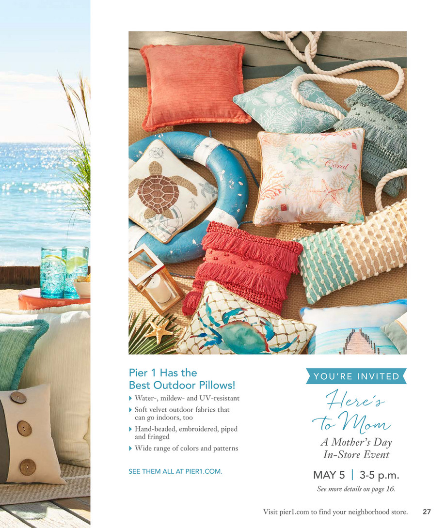 Pier 1 Imports April 2018 Mailer Calliope Button Graphite