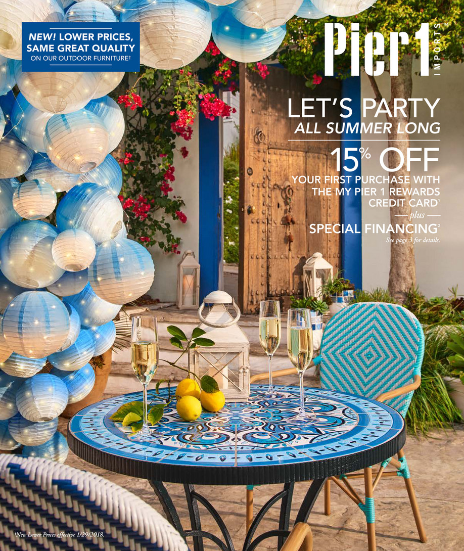 Pier 1 Imports May 2018 Mailer Mykonos Azure 29 Bistro Table