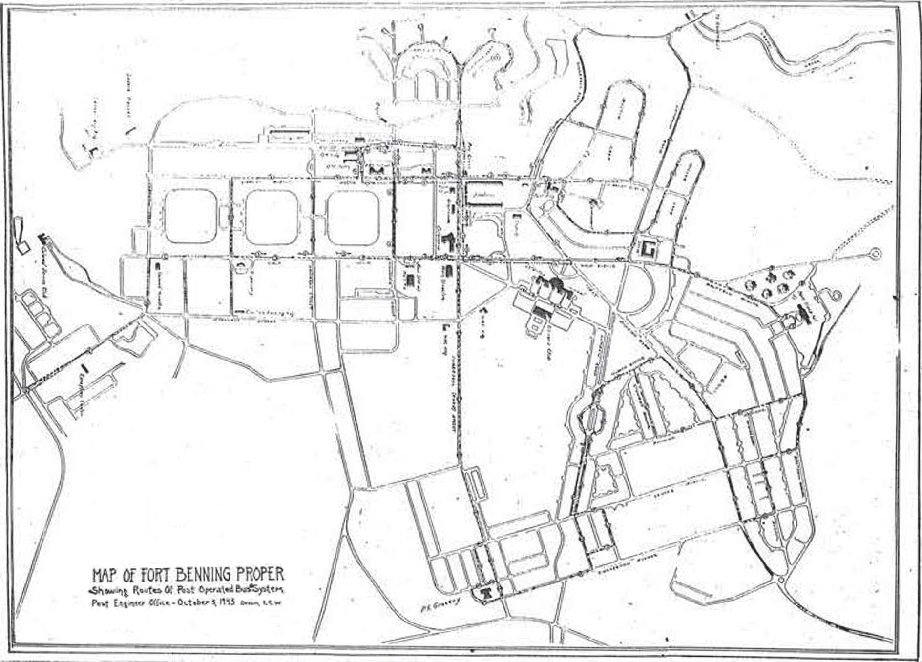 Map of Fort Benning Proper 14