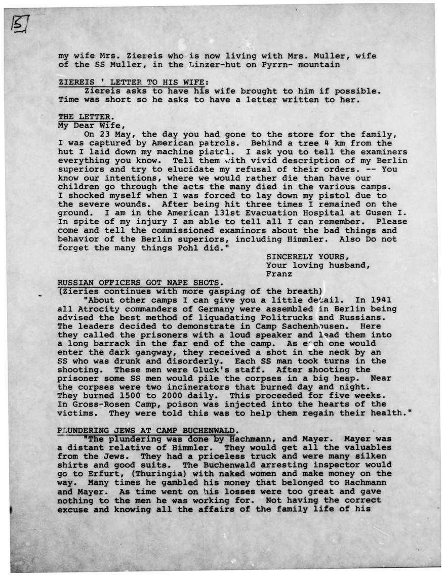 244thfieldartillerybattalion Com Us Holocaust Museum Copy Of Kommandant Ss Obersturmbannfuhrer Franz Ziereis Confession Page 4 5 Created With Publitas Com
