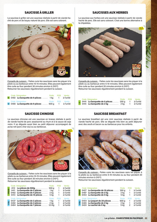 Charcuterie Du Pacifique - CATALOGUE CHARCUTERIE DU PACIFIQUE - Page 22 ...