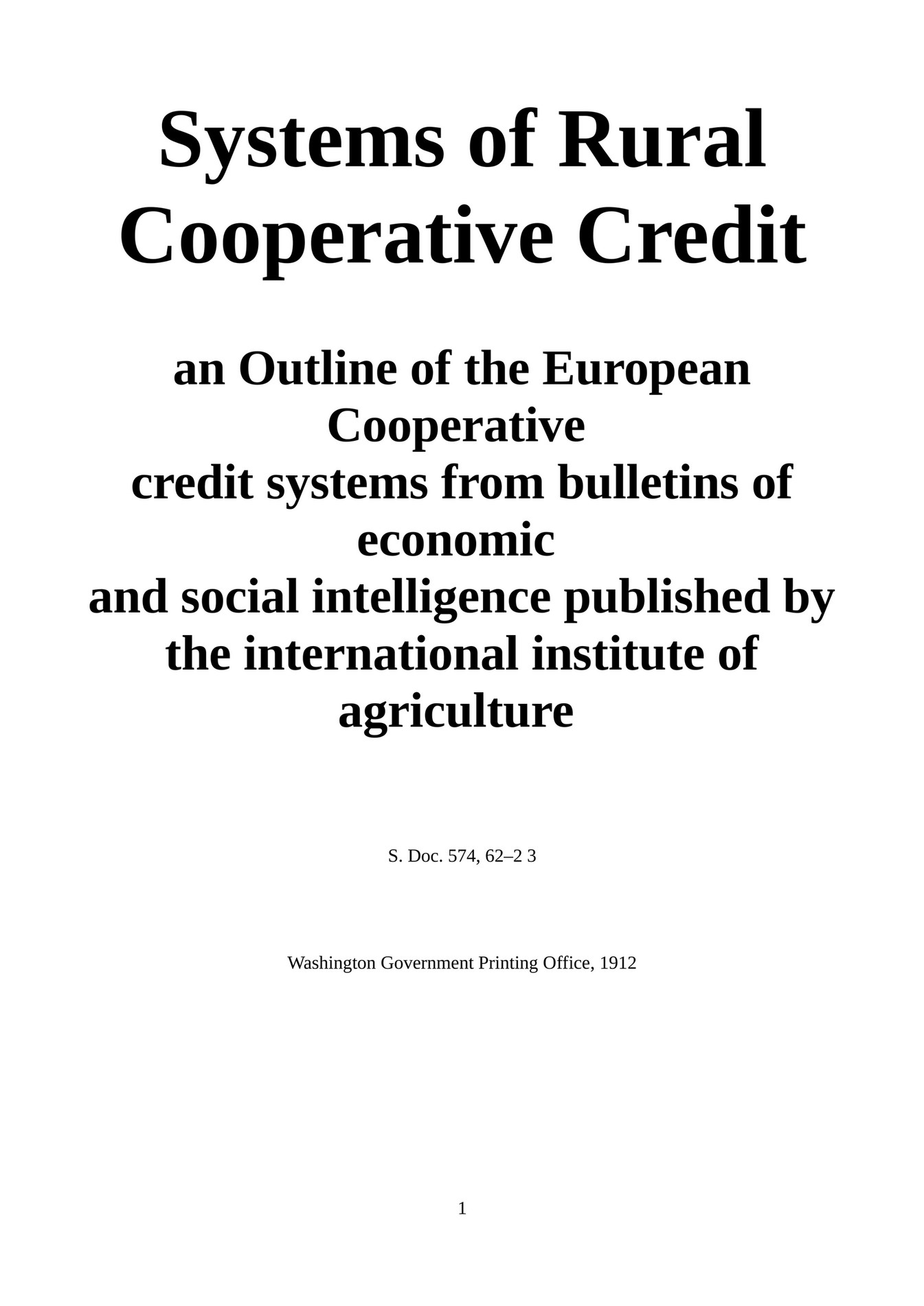 My Publications Systems Of Rural Cooperative Credit Page 1