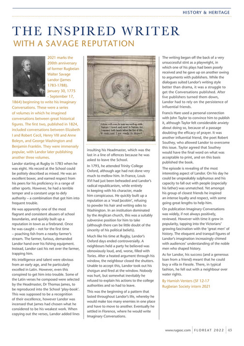 Renaissance Creative - Rugby School Floreat 2022 - Page 44-45 - Created ...