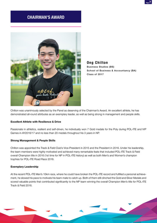 Ngee Ann Polytechnic - NP Awards Night E-Booklet 2017 - Page 6-7 ...