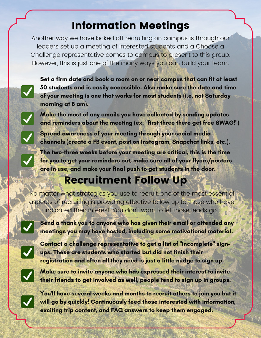 Choose A Challenge Information Packs - Leader Recruitment Guide 